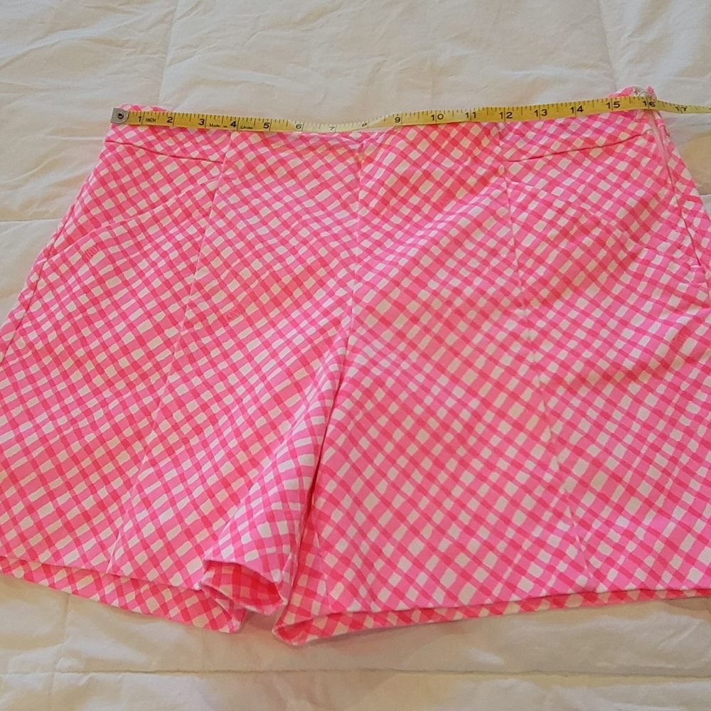 Lilly Pulitzer Arabeth Shorts Check Me Out Love Potion Pink 10
